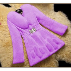 FANSYLI 모피 외투 중장형 인조모 재킷 고급감 겨울 모직 코트 여성 가을 겨울 패션 통근 외투빅 사이즈 X8A29