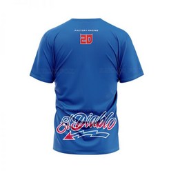 남성용 모토 챔피언 야마하 팩토리 레이싱 팀 오토바이 슈퍼바이크 블루 티셔츠 짧은 속건성 통기성 저지