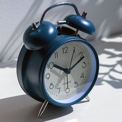 파카이 시끄러운 자명종 탁상 시계 이케아 다이소 인테리어 알람시계 5종, 블루