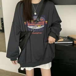 데일리퍼블릭 여성 빈티지 프린팅 맨투맨 긴팔 티셔츠