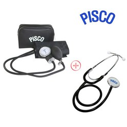 피스코(PISCO) 수동혈압계+단면청진기 아네로이드식 메타혈압계, 1box