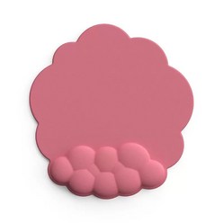 게임 마우스 패드 실리콘 귀여운 구름 고무베이스 마우스 패드 소프트 내구성 안티 슬립, 로즈 레드