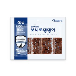 보니또댕댕이 사각큐브 강아지 간식 300g, 소고기, 5개