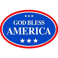 Prismatix 애국적인 자석 - 밝은 색상의 미국 국기 자동차용 오래 지속되는 냉장고 자동차 데칼 잘 디자인된 미국산 15.2cm x 10.2cm God Bless Americ, 범퍼 자석 타원형 - God Bless America