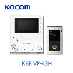 코콤 비디오폰 인터폰 디지털 K6B VP-43H, 흰색