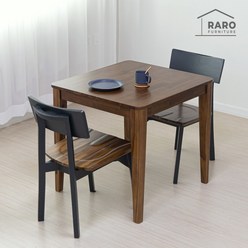 [라로퍼니처] [/착불배송] 프리마 800 아카시아 원목 2인 식탁 세트(식탁+의자2), 구분:식탁+의자2