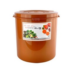 이젠 누름독 황토 진공항아리 누름통 원형 밀폐용기 김치통 5L-45L, 1개, 45L