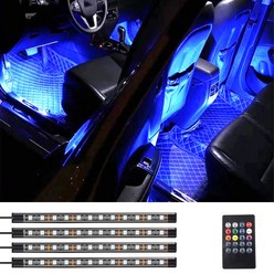 자동차 풋등 실내등 차량용 USB LED 무드등 엠비언트 라이트 실내튜닝 소리반응 붙이는 조명, LED바72구, 1개