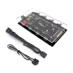 고품질 RGB Converter 12V 4Pin to 5V 3Pin RGB Transfer Hub SATA 인터페이스 RGB 3PIN용 자석 설치