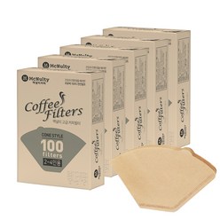 맥널티 핸드드립용 커피필터 여과지 2~4인용 100매 x 5개(총500매), 5개, 100개입