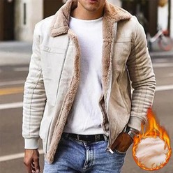 남성 빈티지 패션 가을 겨울 가죽 재킷 빅 사이즈 캐주얼 기모 코트 남성 무스탕 재킷