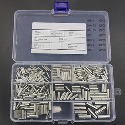 보일러배관청소 개 BN1.25 BN2 BN5.5 BN8 순수 구리 주석 도금 베어 스플라이스 버트 커넥터 플라이어가 있는 크림프 터미널 와이어 키트, 3.270pcs BN set