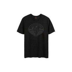 Harley-Davidson Mens Forever Tonal Short Sleeve Crew-Neck T-Shirt Washed Black 637001