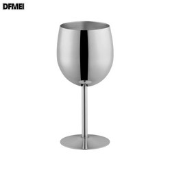 DFMEI 304 스테인리스 스틸 와인잔 샴페인 기구 유럽식 고급 다리컵, 하이 와인잔[본색]