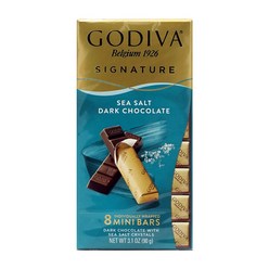 고디바 시그니처 씨솔트 다크 초콜릿 8 미니바 90 g, 1개, 90g