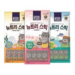 동원 뉴트리플랜 고양이 뉴트리스틱 20p, 참치 + 닭가슴살 혼합맛, 280g, 3개