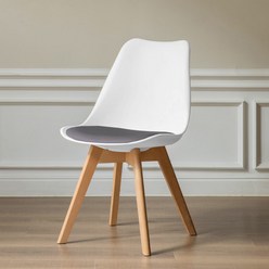로얄다이아 에펠의자 인테리어의자 카페 화장대 의자 식탁의자 포인트체어 DIY의자, 화이트그레이, 1개