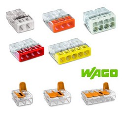 WAGO 꽂음형(단선용) 전선 연결단자 커넥터 전기 전원 원터치 연결 와고, W-612, 모든전선용(WAGO 221), 1개