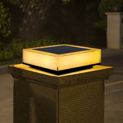 태양광 정원등 LED 현관 센서등 태양열 카페 조명 가로등 야외 경관 조명 13cm, 옐로우