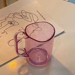 1Pcs 욕실 텀블러 플라스틱 구강 세척 컵 차 커피 물 머그잔 홈 여행 칫솔 홀더 컵 Drinkware, 분홍색, 하나