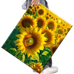 FASEN 액자 보석십자수 캔버스형 DIY 키트 40 x 50 cm, FAN118.햇살 아래 해바라기, 1세트