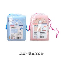 [모닝글로리] 폭신한 피크닉매트 1인용 2인용 돗자리 미니 소풍 매트 돗자리, 핑크