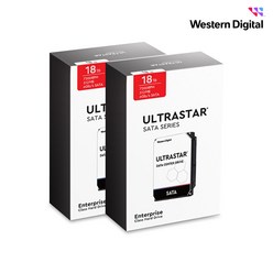 WD ULTRASTAR 18TB DC HC550 패키지 2PACK HDD (SATA3/7200RPM/512MB)