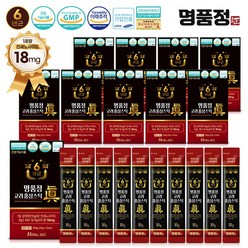 명품정 6년근 고려 홍삼 스틱 진 실속형 1포당 진세노사이드 18mg, 10g, 100개