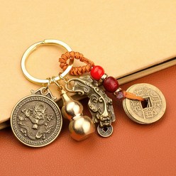 12지신 수호신 행운키링 자동차 열쇠고리 가방고리 슬림소녀 Key Chain, 5.용, 1개