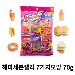 스위트드림 해피세븐젤리 7가지모양 70g, 6개