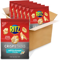 미국 리츠 크리스피 & 씬 쏠트 & 비네거 6개x201g RITZ Crisp and Thins Salt and Vinegar Chips 6ct, 6개, 201g