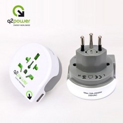 1300k [큐투파워] [Q2 Power] World to Swiss with USB 250V 10A
