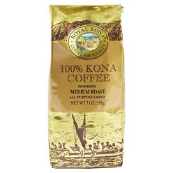 로얄코나 100% 코나 커피 미디엄 로스트 그라운드 198g 하와이 Royal Kona All Purpose Grind Medium Roast, 100 코나 프라이빗 리저브 - 그라운드