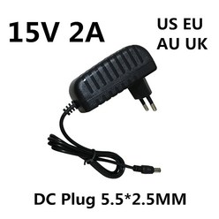 마샬 스톡웰 휴대용 블루투스 스피커용 15V 2A AC DC 어댑터 충전기, 유럽 연합, EU_15V 2A