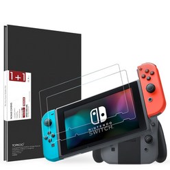 탑쿠 닌텐도 스위치 OLED 올레드 글라스핏 강화유리 액정보호필름 2p, Nintendo Switch 전용, 1개