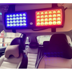락모터스 자동차 선바이저 LED경광등 싸이키 파박이 긴급출동 비상등 안전등, (선택2번)48발경광등, 1개