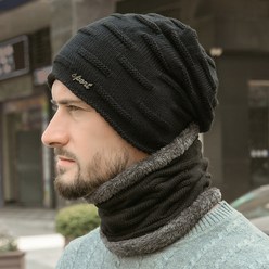 데이즈원 남성 남자 겨울 모자 비니 털모자 넥워머 목도리 세트 방한모자