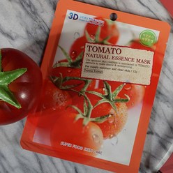 3D 얼굴팩 토마토 10p 피부진정 미백 마스크 팩, 단일제품