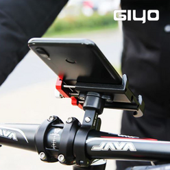 GIYO-001 라이딩 자전거 오토바이 킥보드 스마트폰 핸드폰 거치대, BLACK, 1개