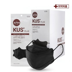 쿠스 방역용 마스크 대형 KF94, 50매입, 1개, 블랙