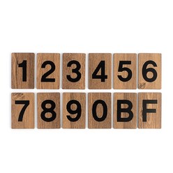 E샵 부착형 우드 디자인 층수 표시용 숫자판 호수 번호 분류 가능 층표시, 3
