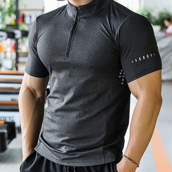 남성 긴팔 반팔 슬림핏 반집업 티셔츠 헨리넥 트레이닝 WI025T
