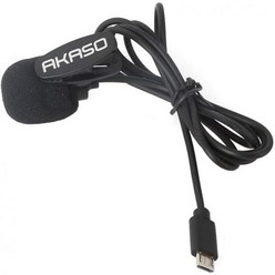 AKASO External Microphone for V50X / Brave 4 Pro/Brave 7 LE Action Camera Only (Micro USB Port), 1개