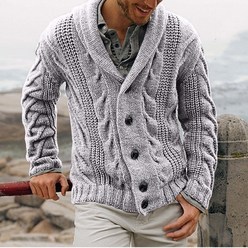FANSYLI 남성 니트 카디건 가을 겨울 패션 캐주얼 스웨터 트렌디 두꺼운 코트 100호 9A25