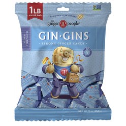 더진저피플 스트롱 캔디 453g 진 진스 The Ginger People Gin Gins Super Strength Ginger Candy 1lb, 1, 1개