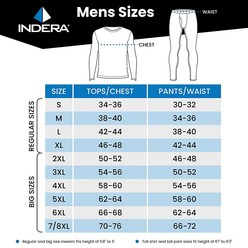 Indera 고중량 면 와플 롱 존스 보온 언더셔츠 남성용 정품보장