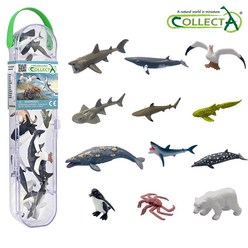 컬렉타 컬렉타 미니 해양동물세트 3 (12종) 피규어 장난감 모형, 1세트