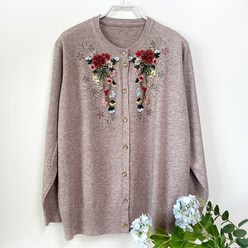 국민할매 엄마옷 꽃자수 따뜻한 니트 할머니 가디건[BST-C1] 할머니세타 스웨터 봄 가을 겨울 요양원옷