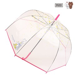 브라운앤프렌즈 별빛밤 POE 돔형 우산 살길이 65CM 대형 빅사이즈 투명 우산