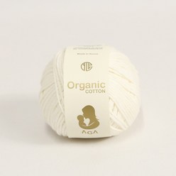 [앵콜스] 아가 오가닉코튼실 30g AGA Organic Cotton 유기농 면사 오가닉실 뜨개실 아기옷 아기양말 모자, 30 화이트, 1개